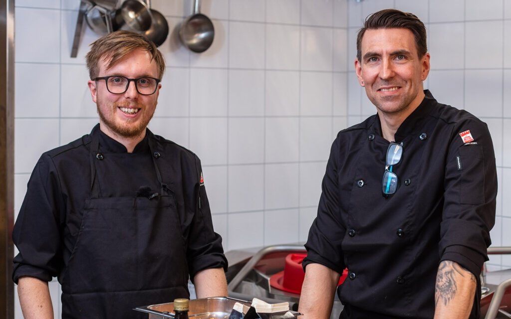 Johan Hansen och Johan Husgafel på Måltidsservice i Helsingborg.