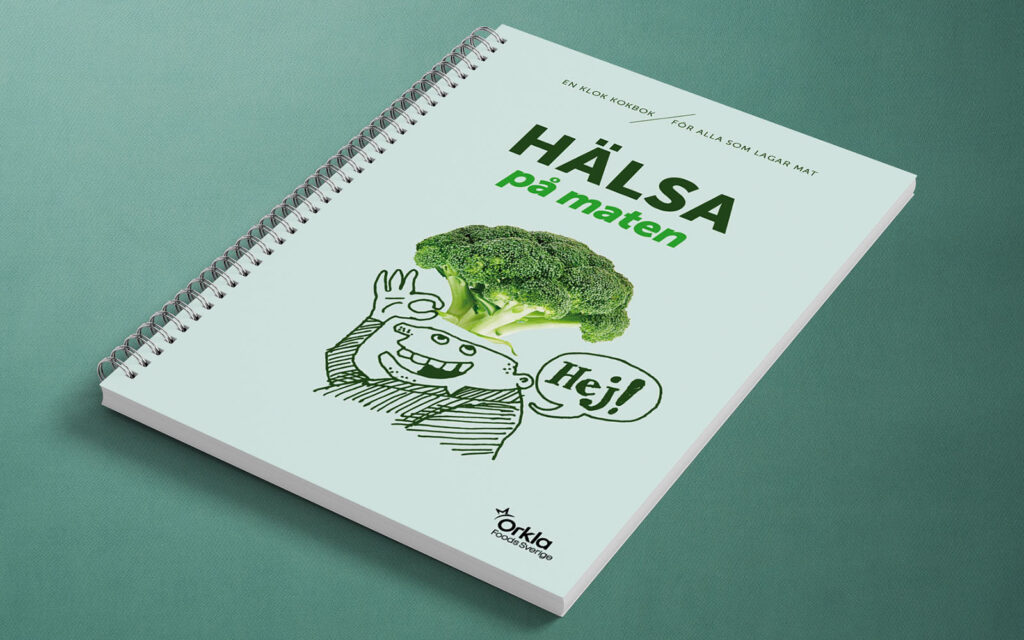 Framsidan av kokboken Hälsa på Maten.