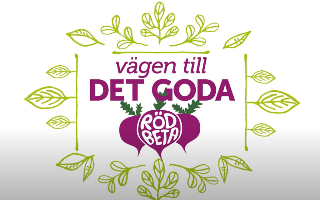 Illustration med texten "Vägen till det goda - rödbeta"