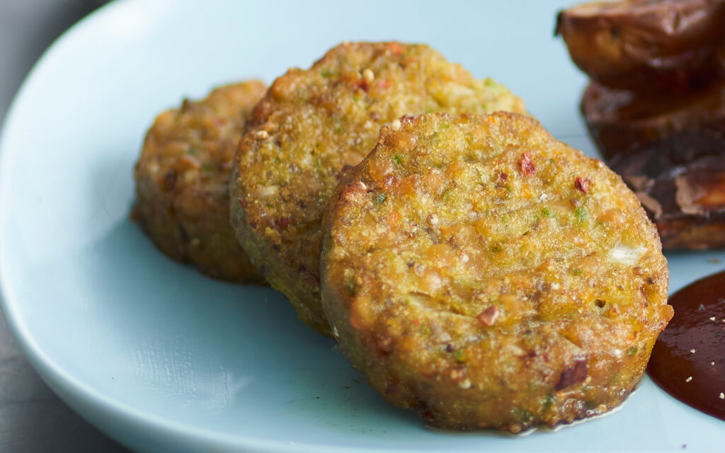 Närbild på Lecora Grönsaksbiff Crispy Chili
