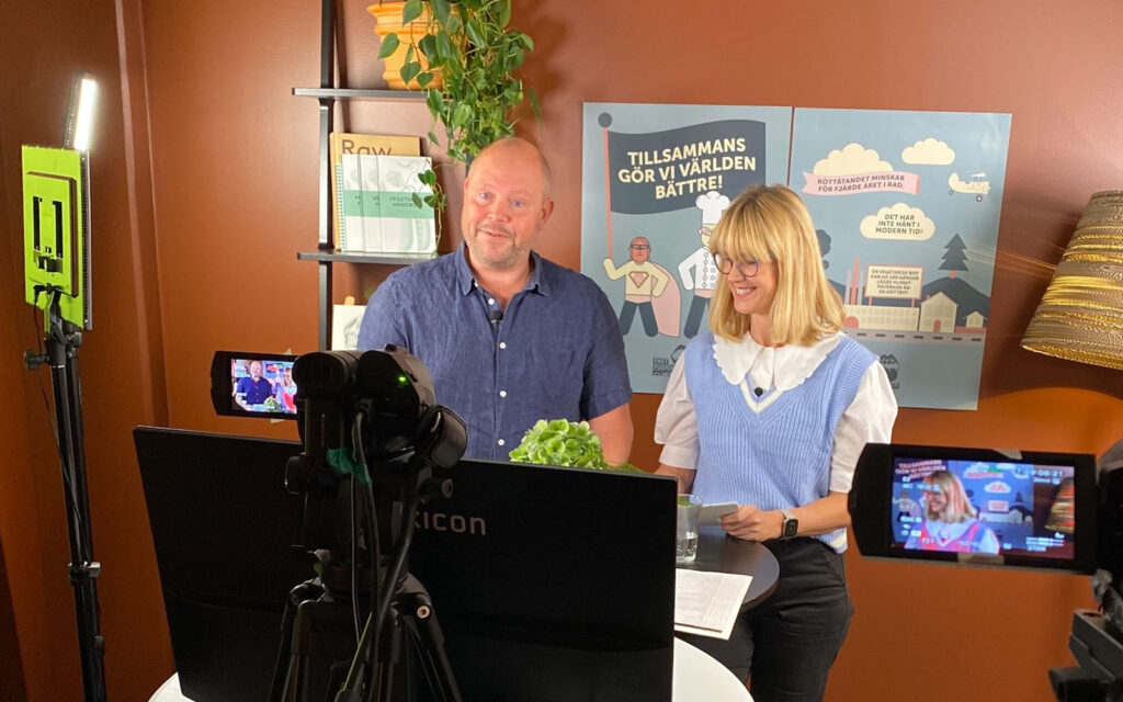 Johan och Sara sänder webinar med kick off för Fast Fusion Climate Week 2021.