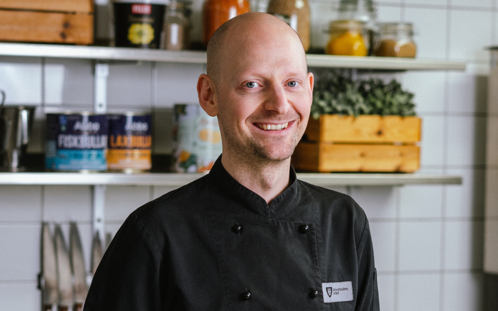 Daniel Nygård från Stockholm Stad skapar recept till Fast Fusion Climate Week 2025