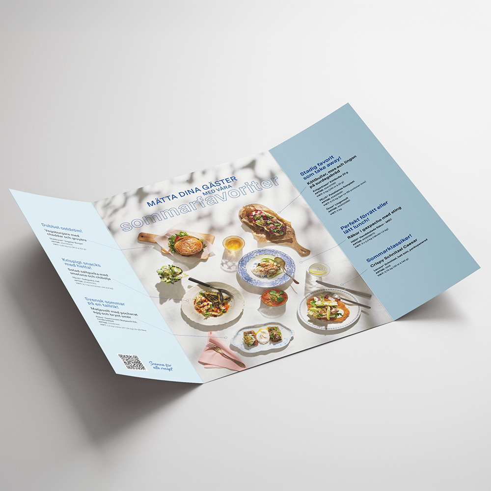 Öppen folder med konceptet Varmt & Kallt - Sommar.