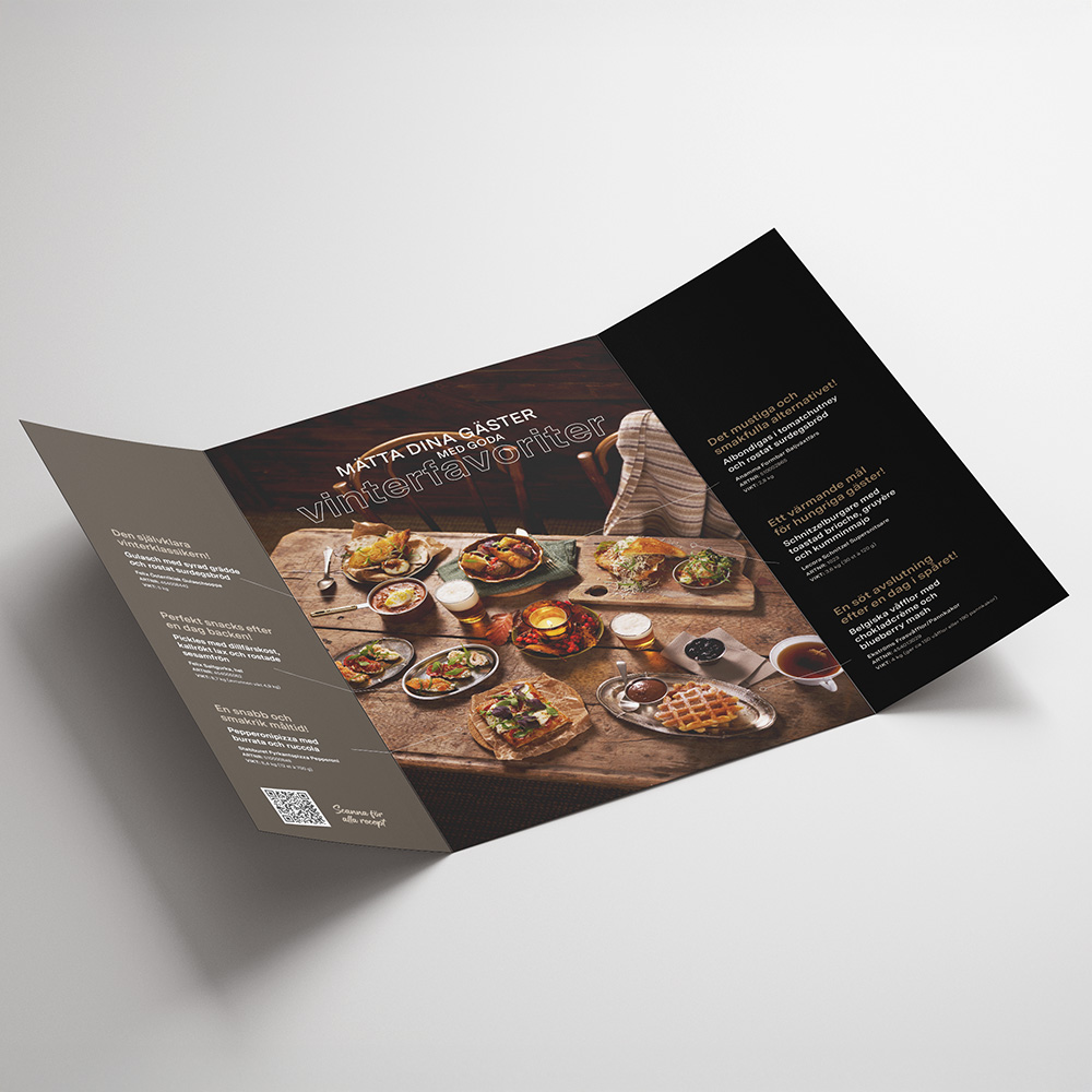 Öppen folder med konceptet Varmt & Kallt - Vinter.